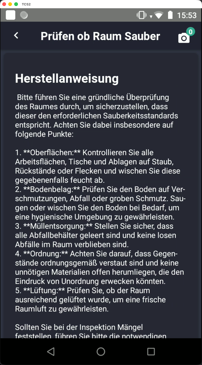 Herstellanweisung