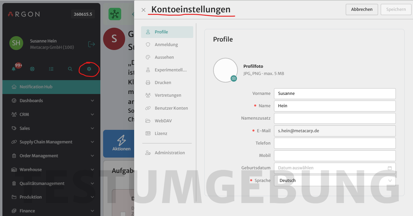 Menü-Einstellungen – Sidebar und Aussehen