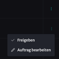 Kontextmenü Kommissionierung