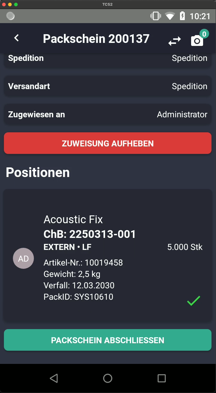 Pick by Pack Neuer Zyklus