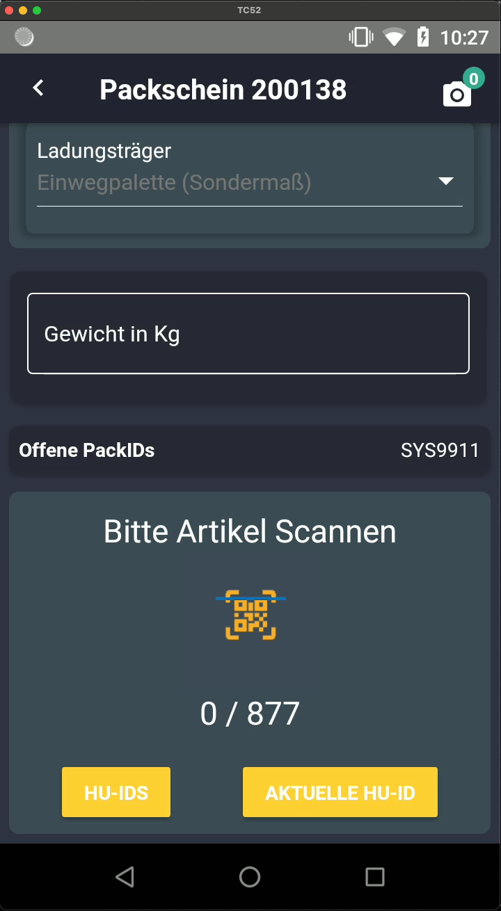 Pick by Pack Abschluss