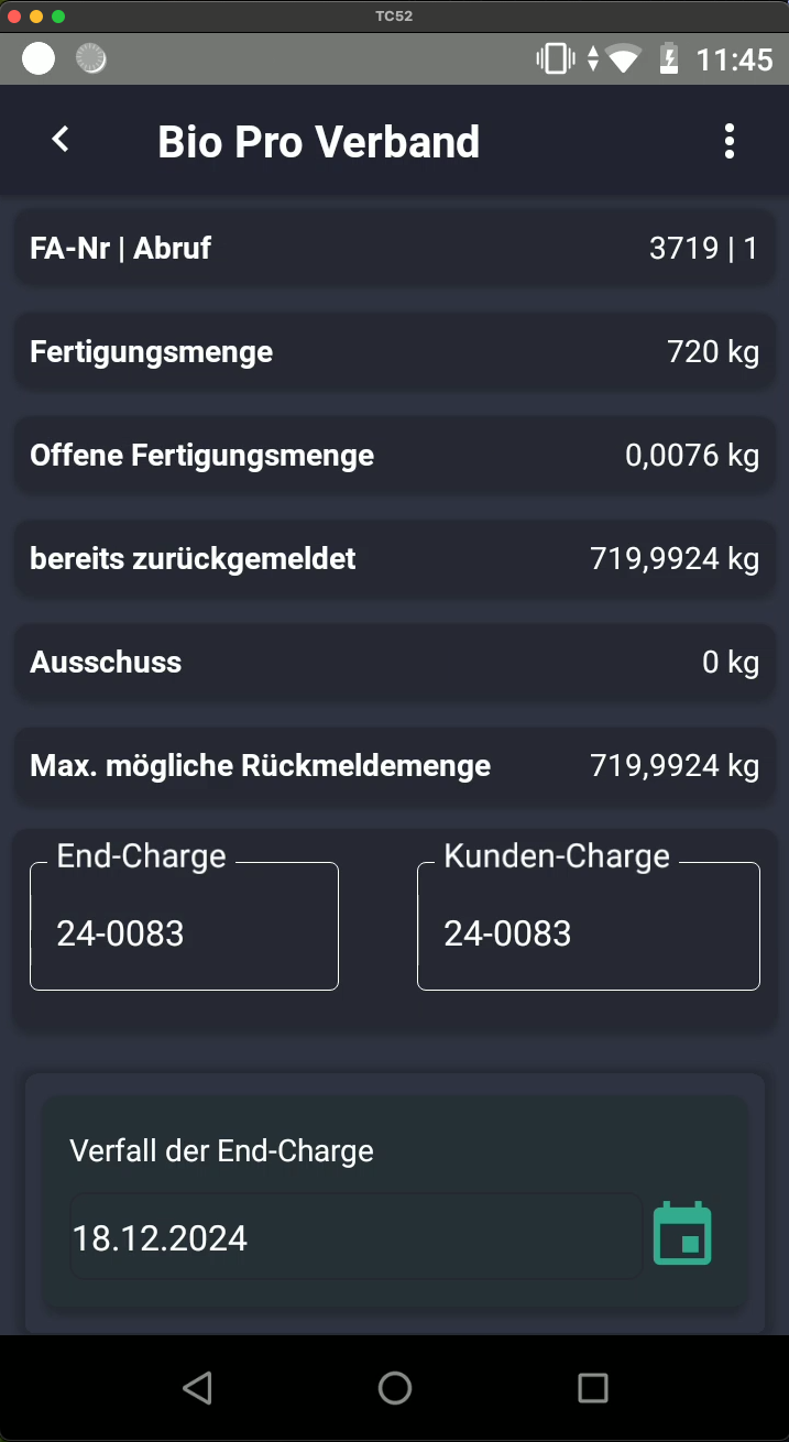 Aktualisierte Ansicht